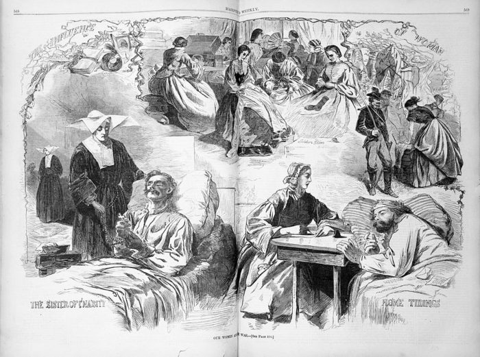 Our Women and the War" Civil War nurses. Winslow Homer. From Harper’s Weekly, September 6, 1862.